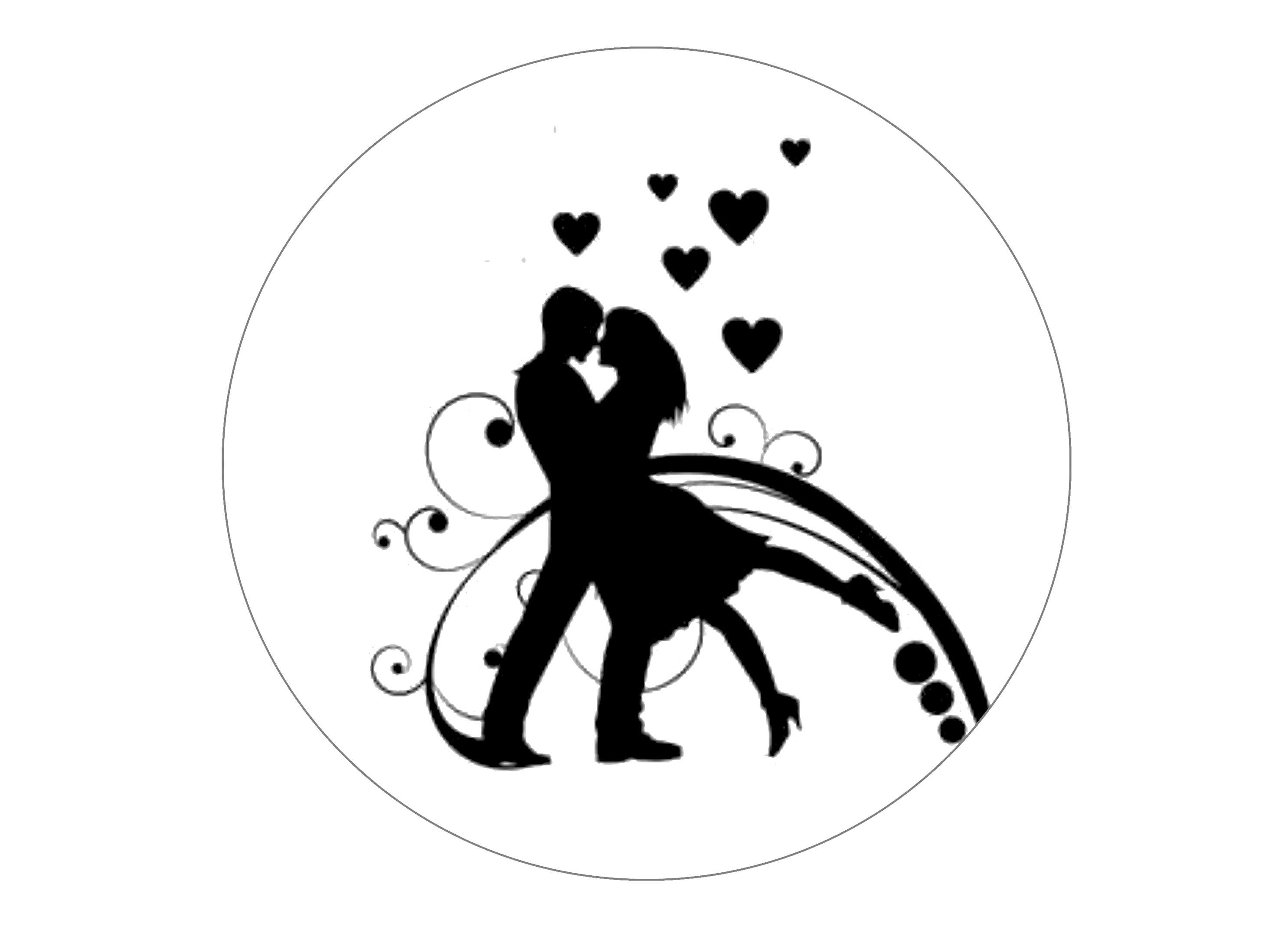 7.5" printed cake topper - engagement