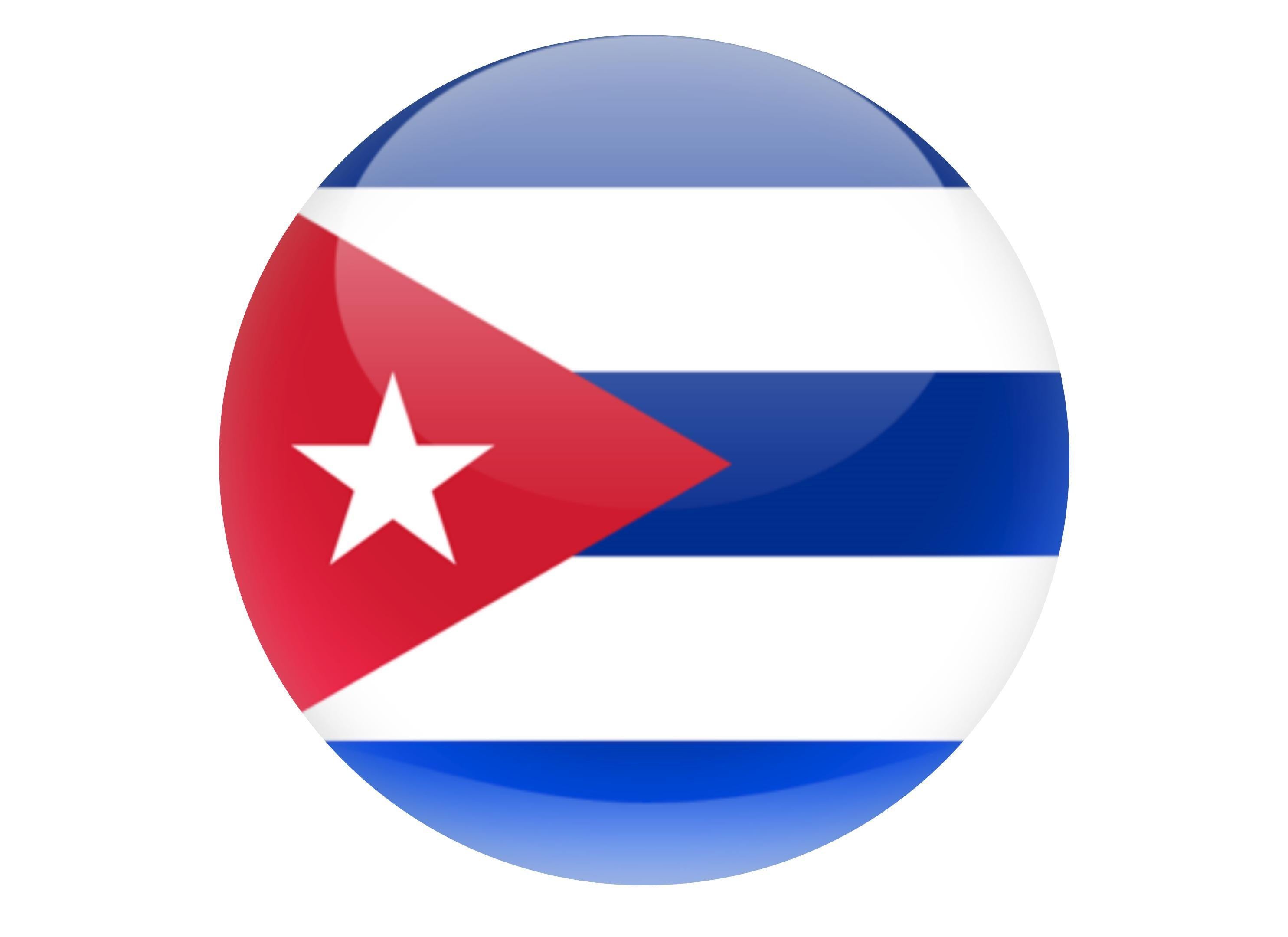 190mm printed edible cake topper - Cuba