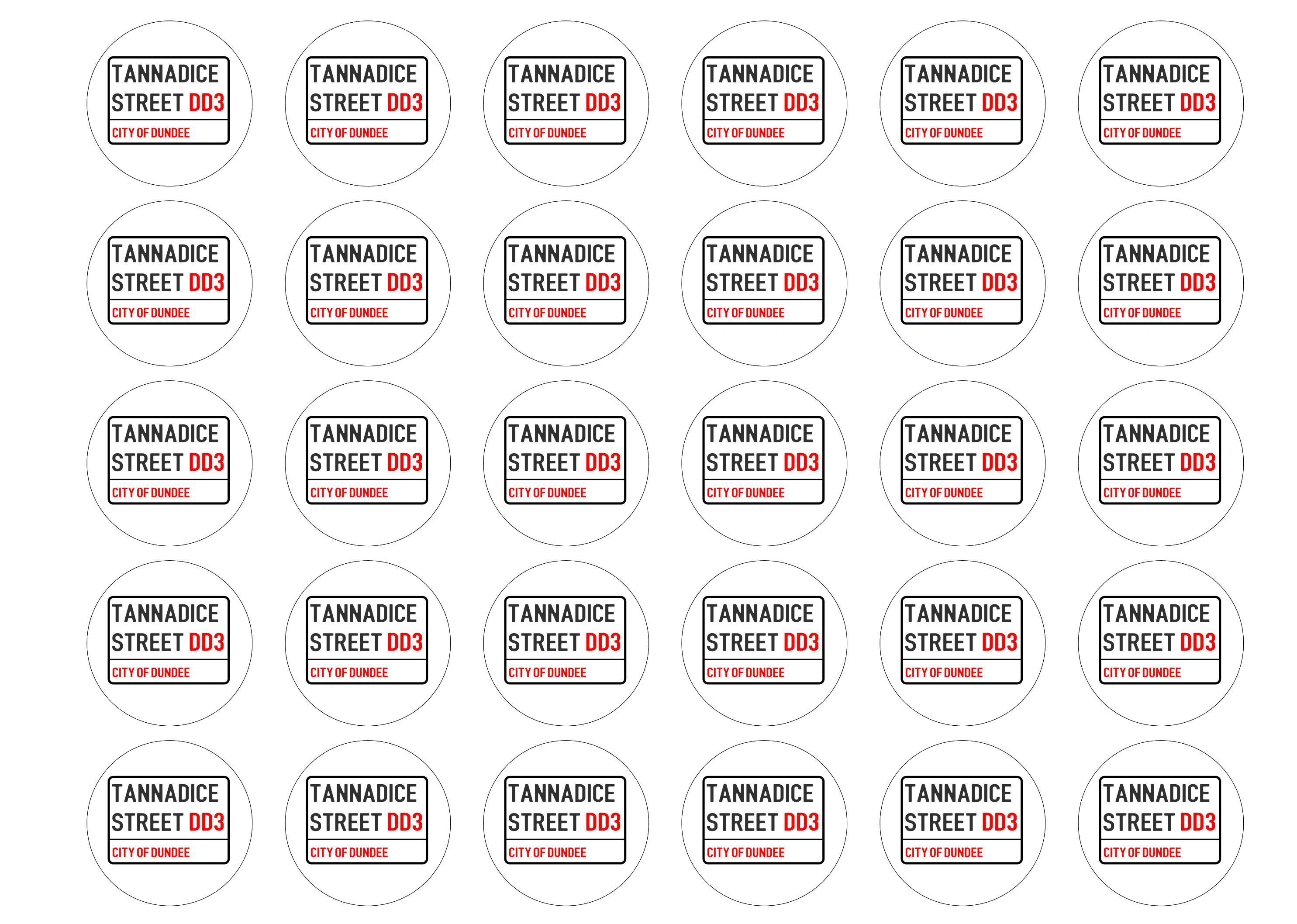 38mm printed edible cupcake toppers