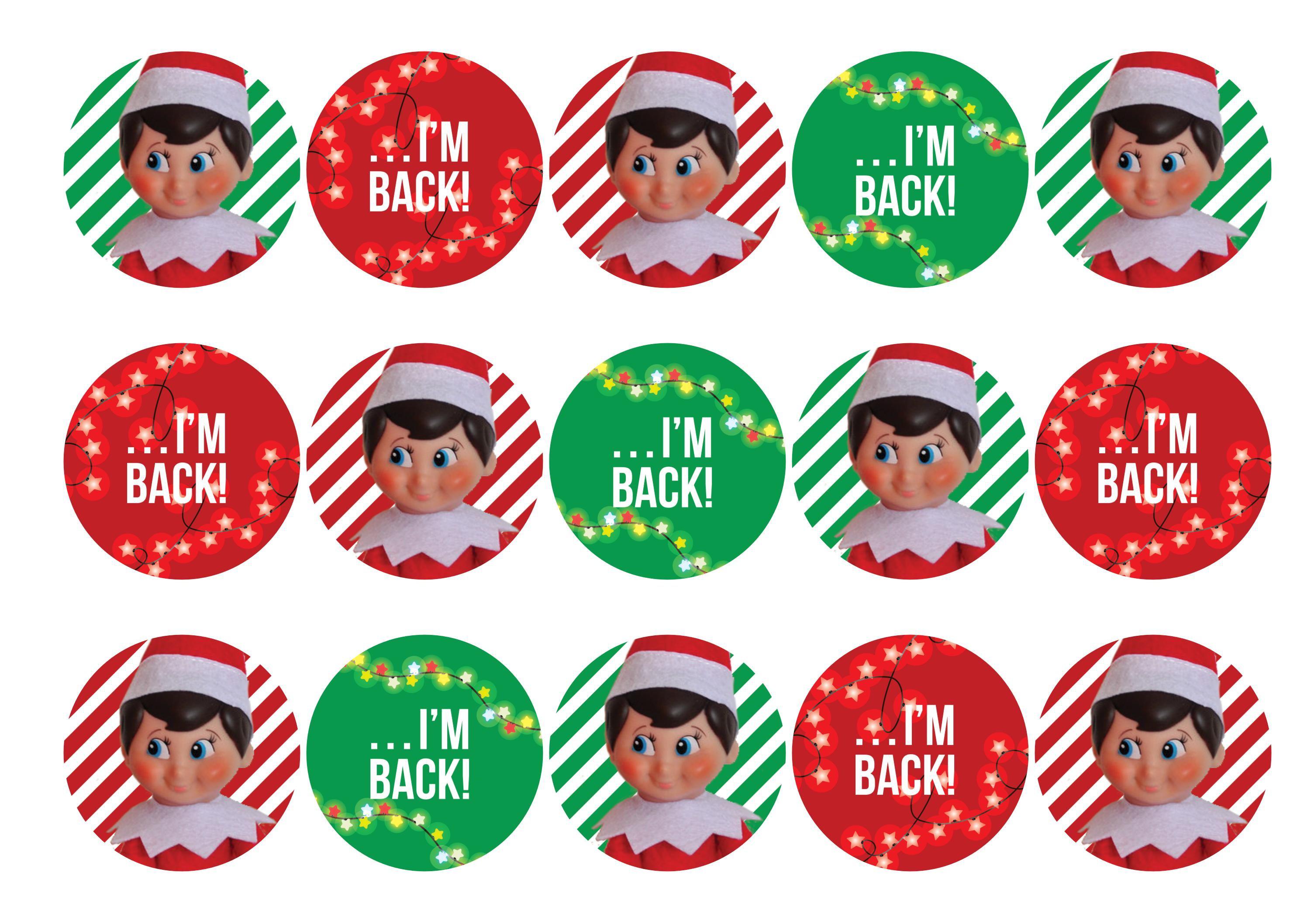 Elf on the Shelf... I'm Back!-Edible cake toppers-Edibilis