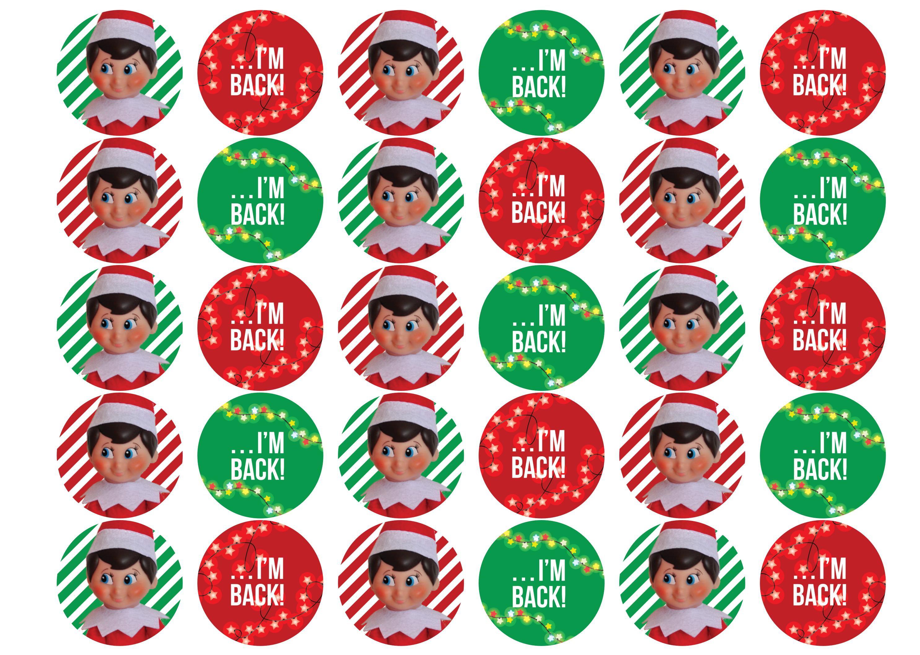 Elf on the Shelf... I'm Back!-Edible cake toppers-Edibilis