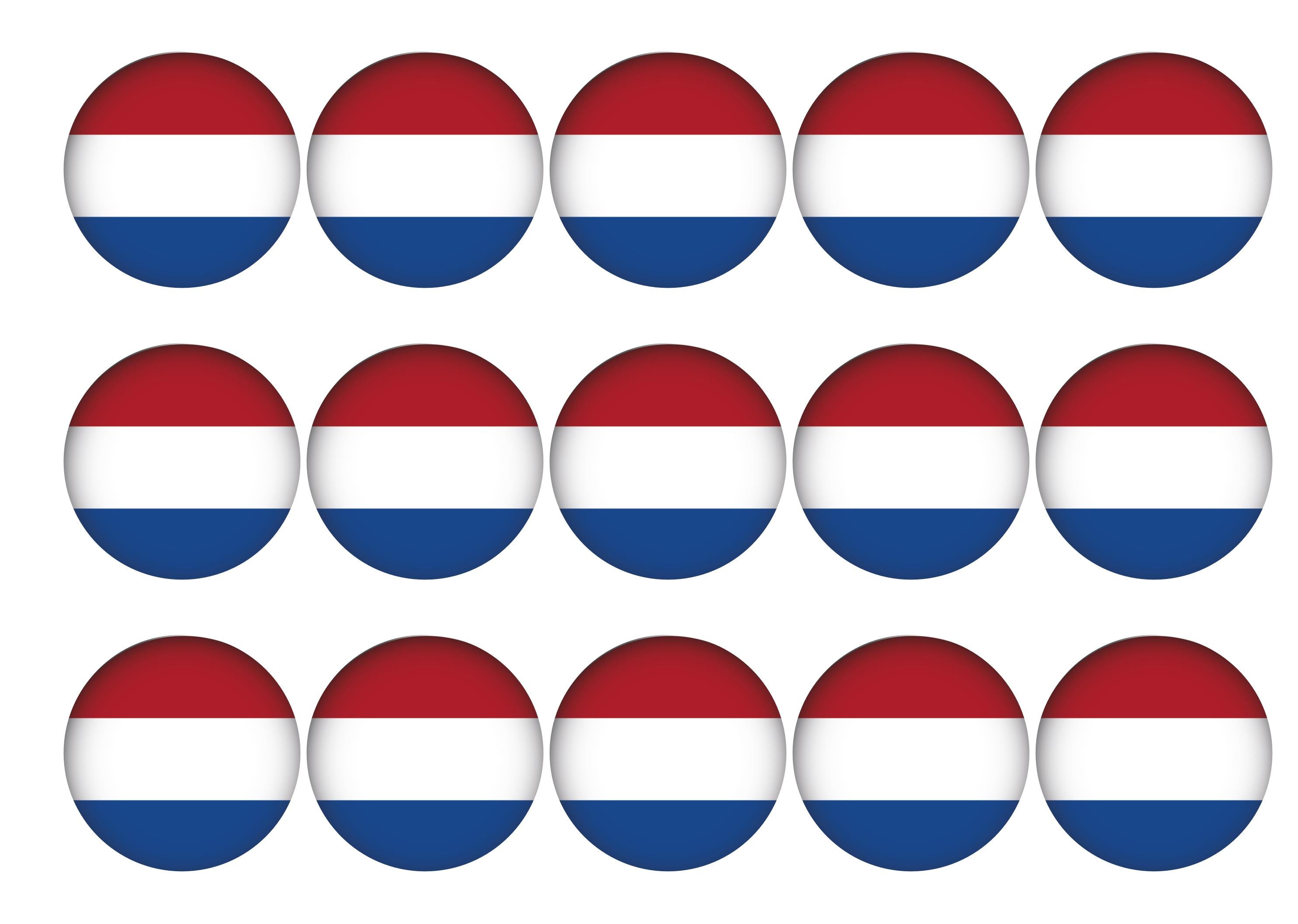 15 toppers with the Netherlands flag