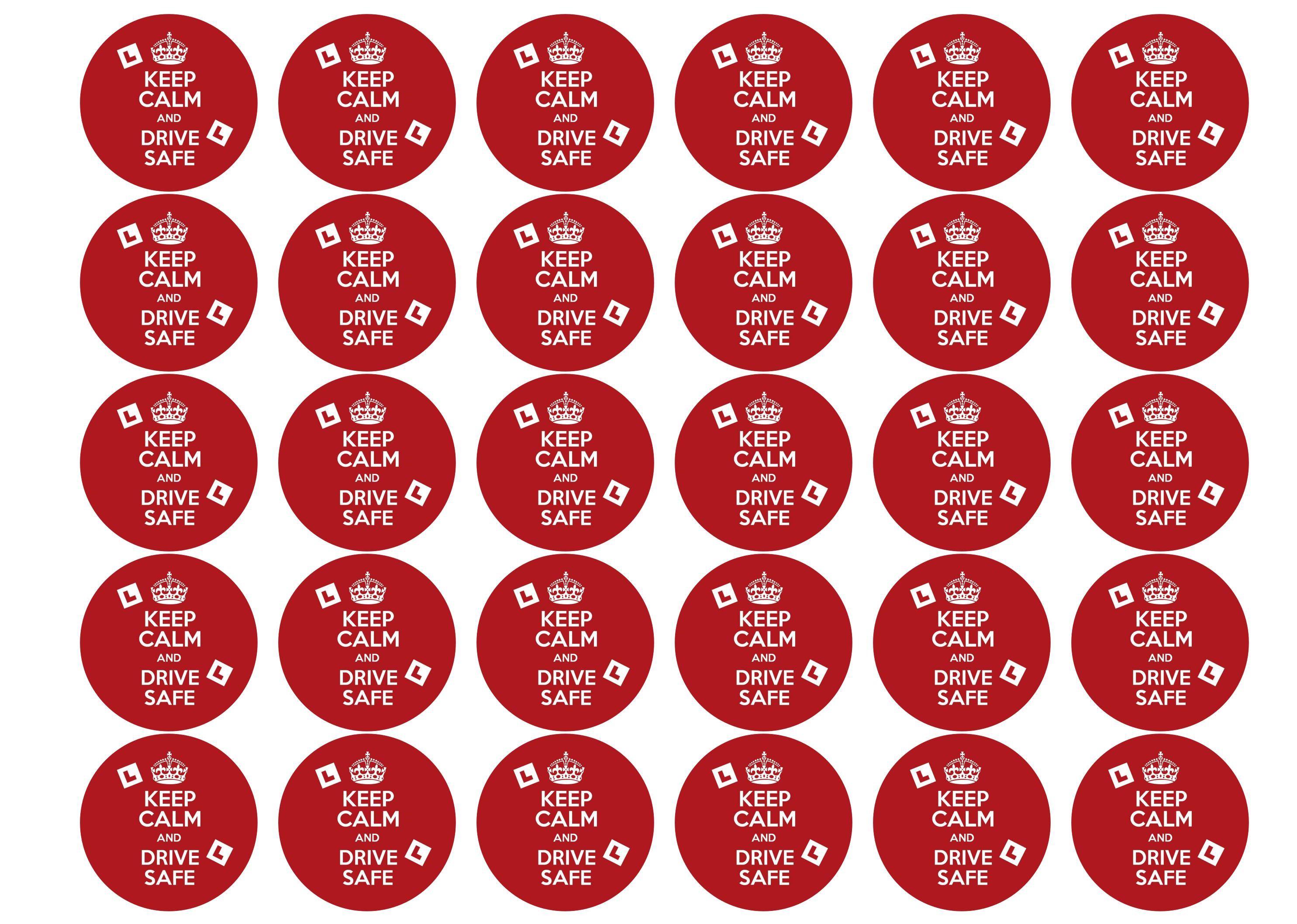 Printed edible cupcake toppers - driving test