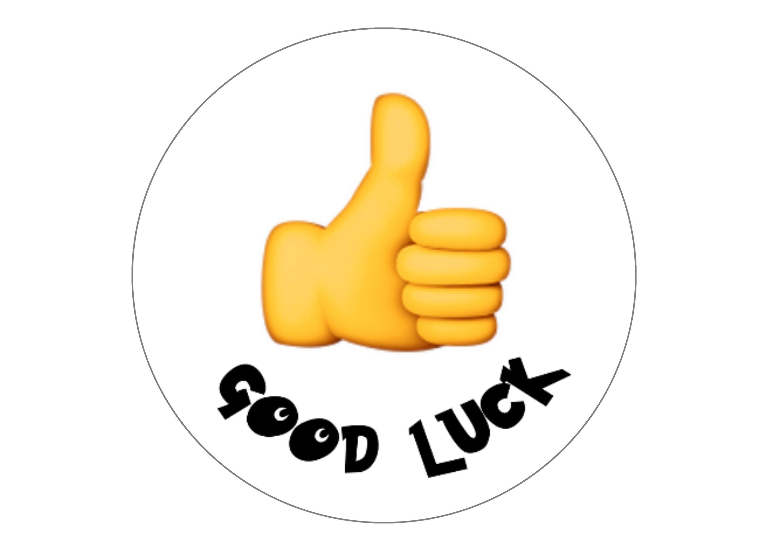 Printed edible cake topper with thumbs up emoji