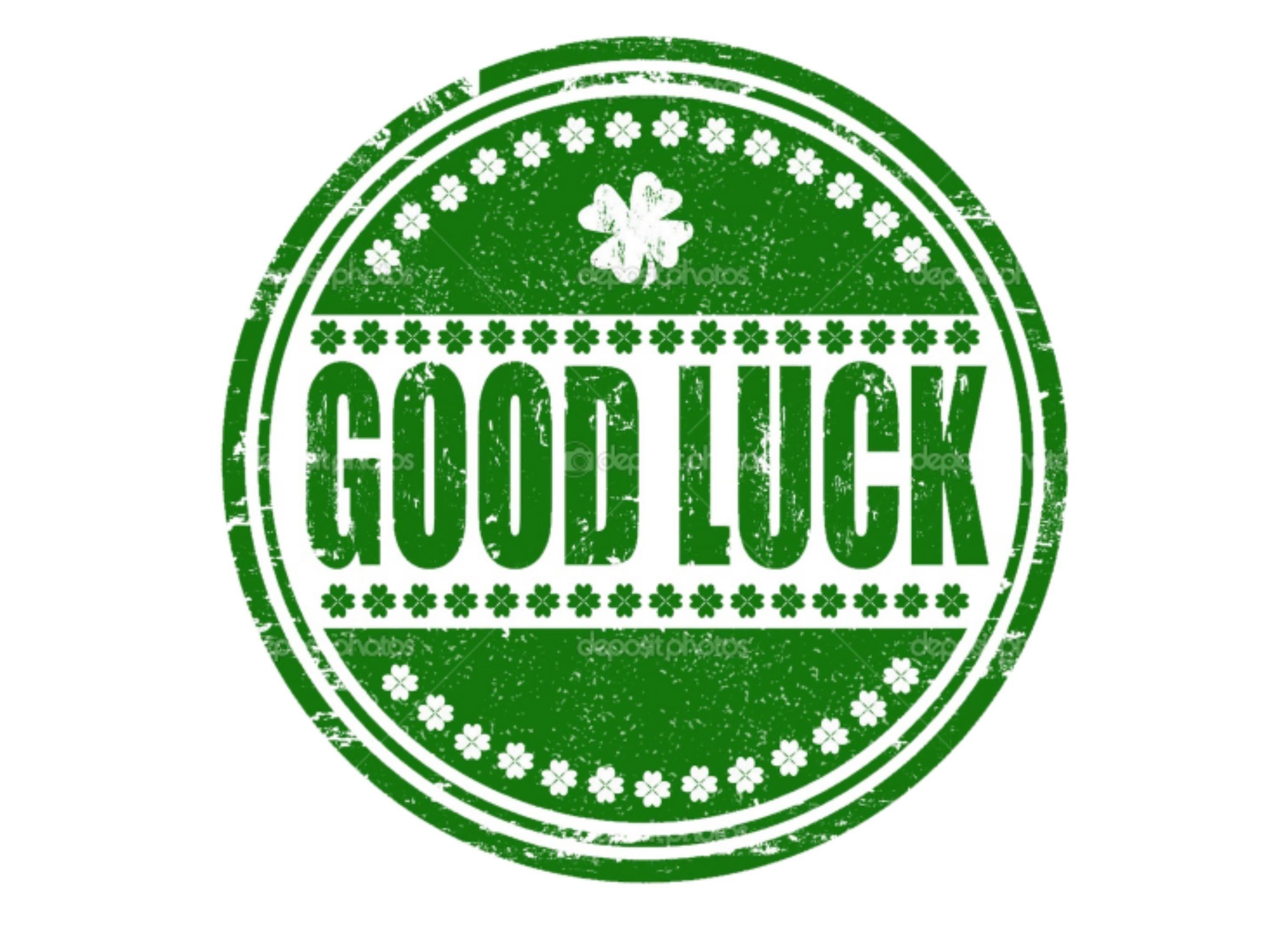 Printed edible cake topper - Good luck