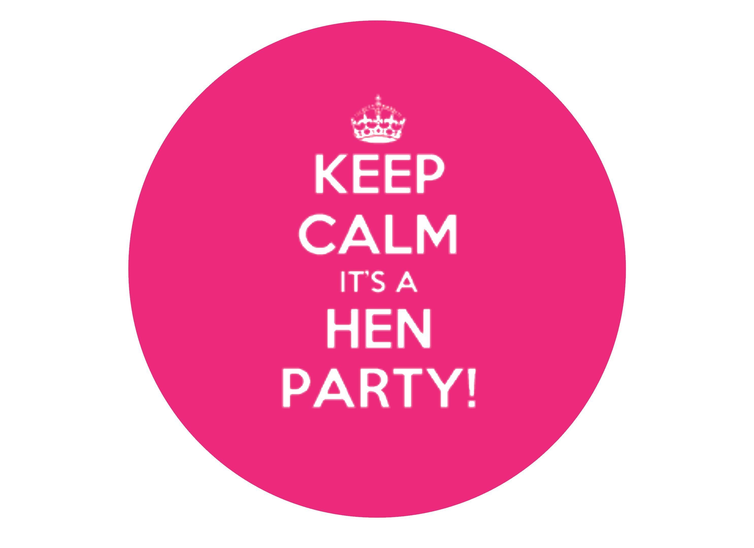 190mm printed edible cake topper for a hen party