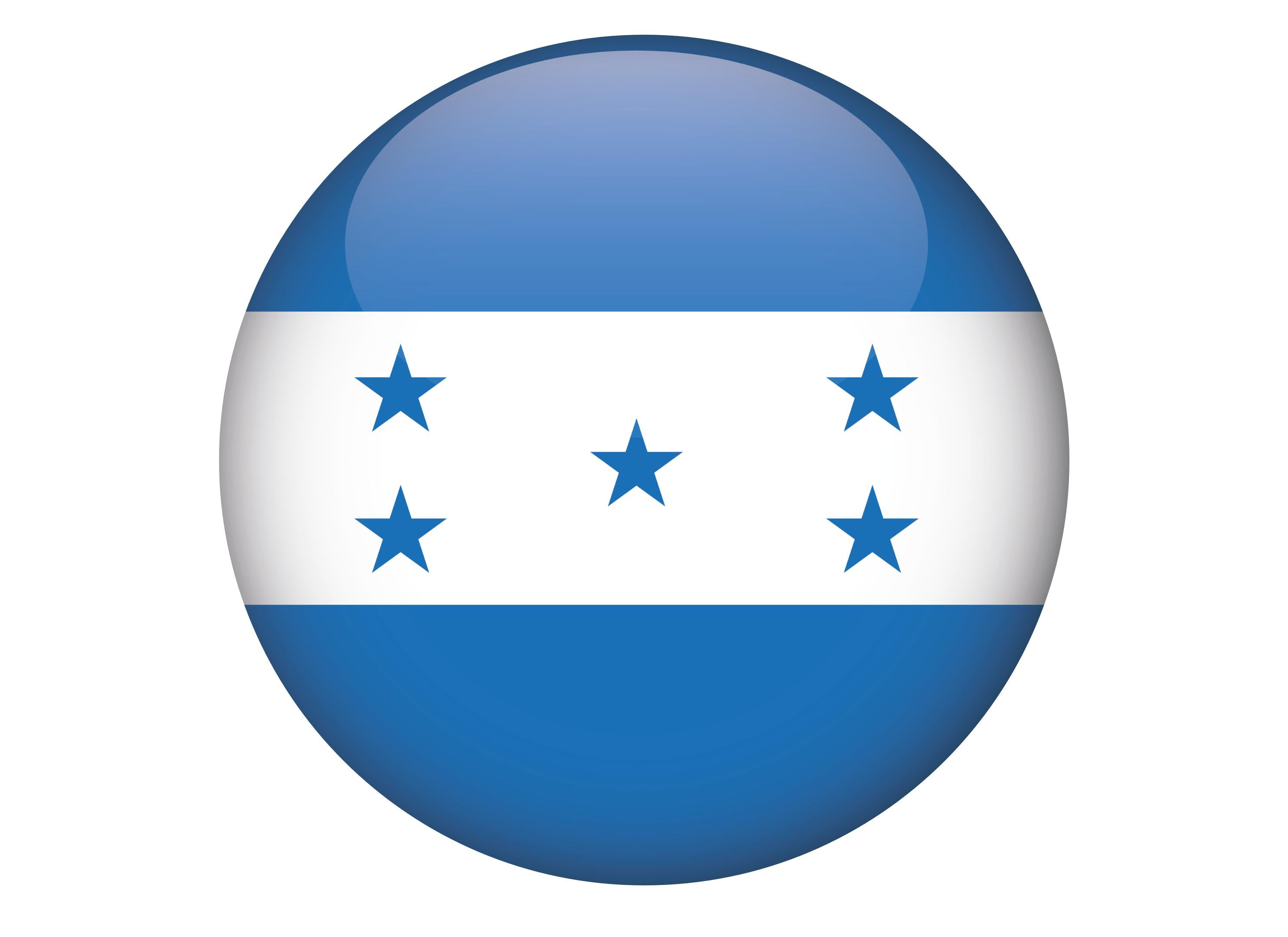 Large cake topper with the Flag of honduras