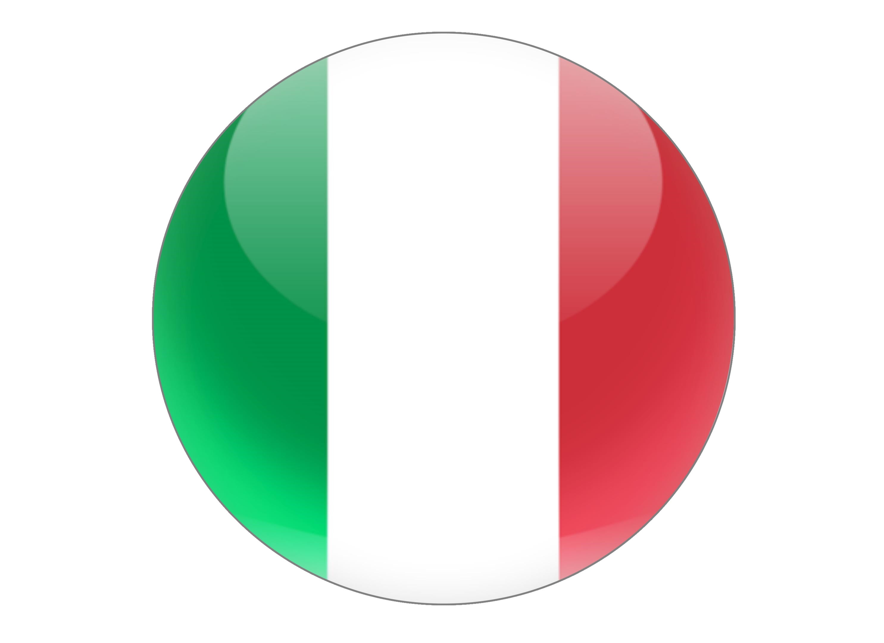 Large round cake topper with the Italy Flag