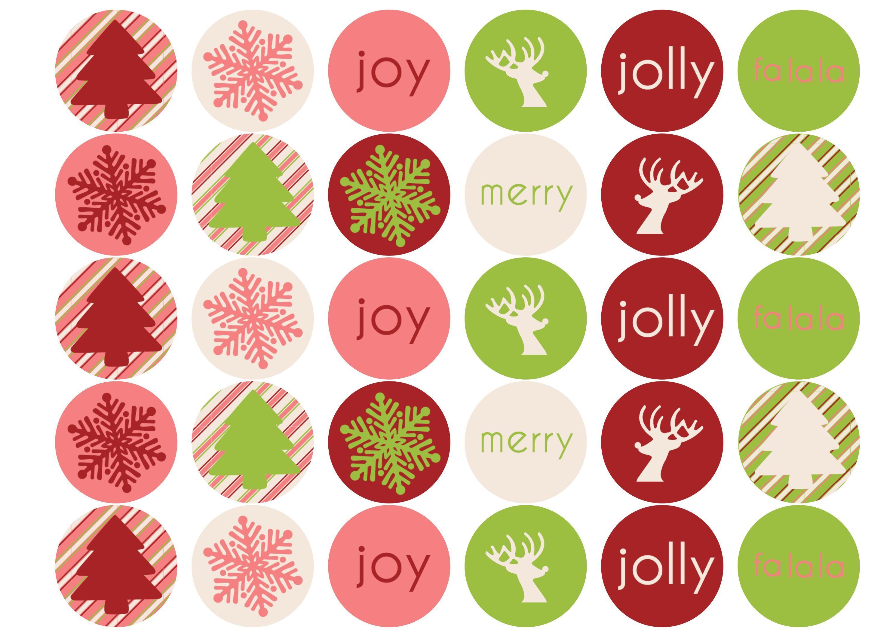 Printed Christmas cake toppers and cupcake toppers printed onto rice paper or icing