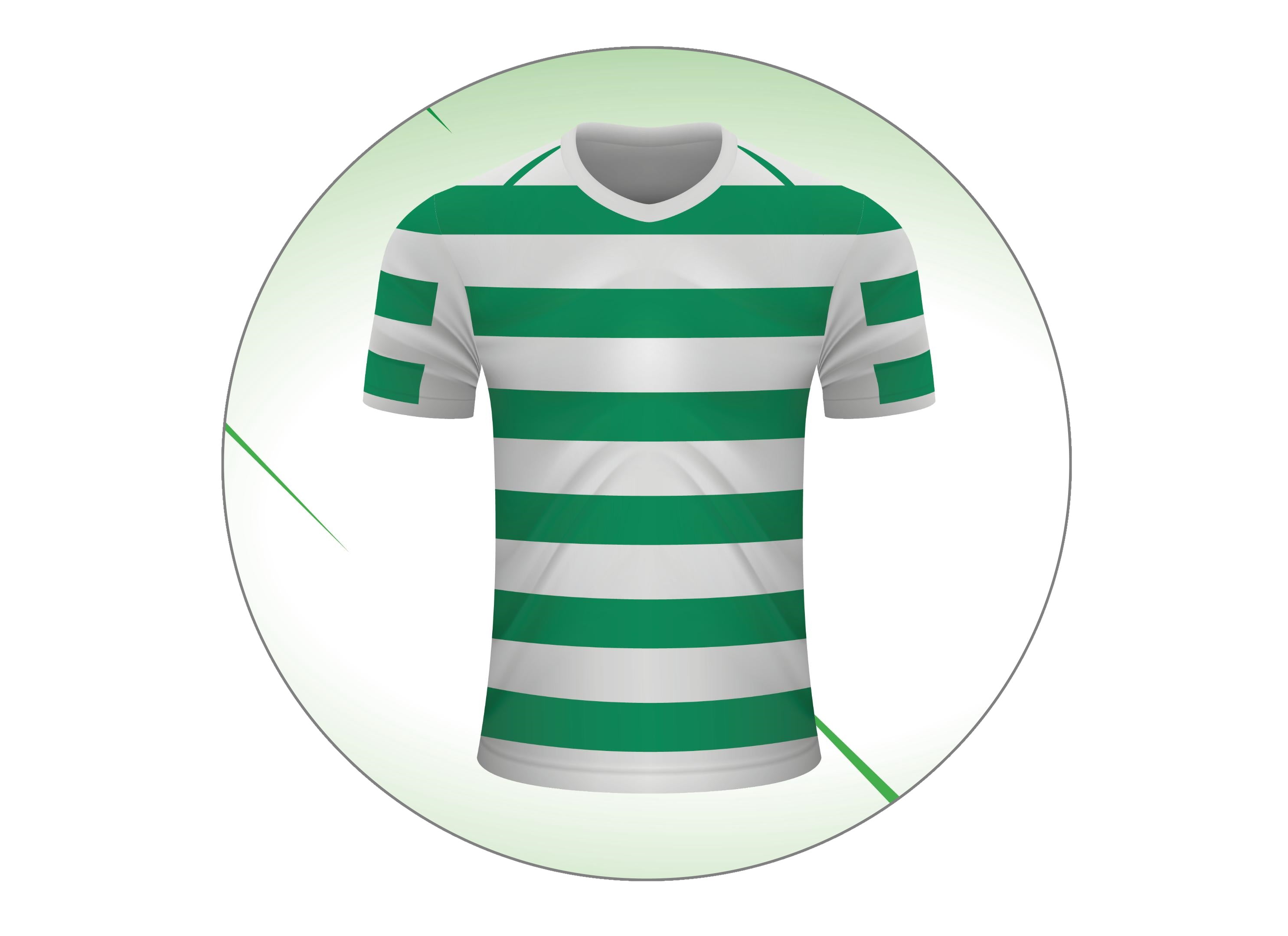 Large Celtic FC football shirt cake topper