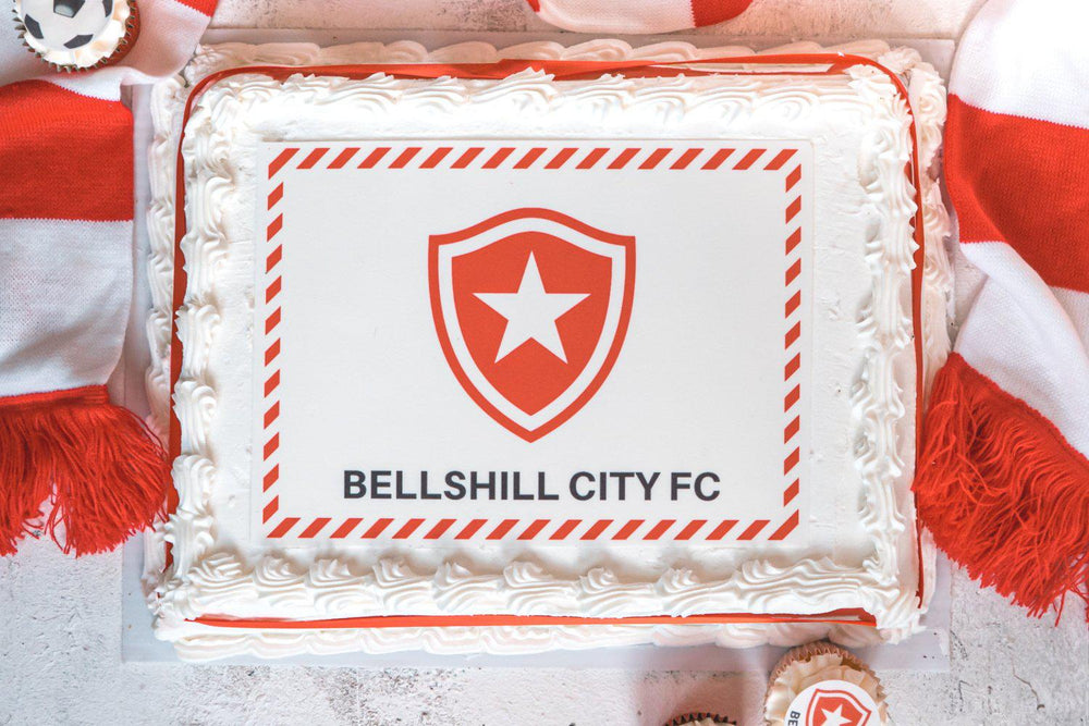Personalised Edible Cake Topper With Your Photo & Name – Fits Costco Rectangle Cake, Building Bricks Design, Icing Sheet