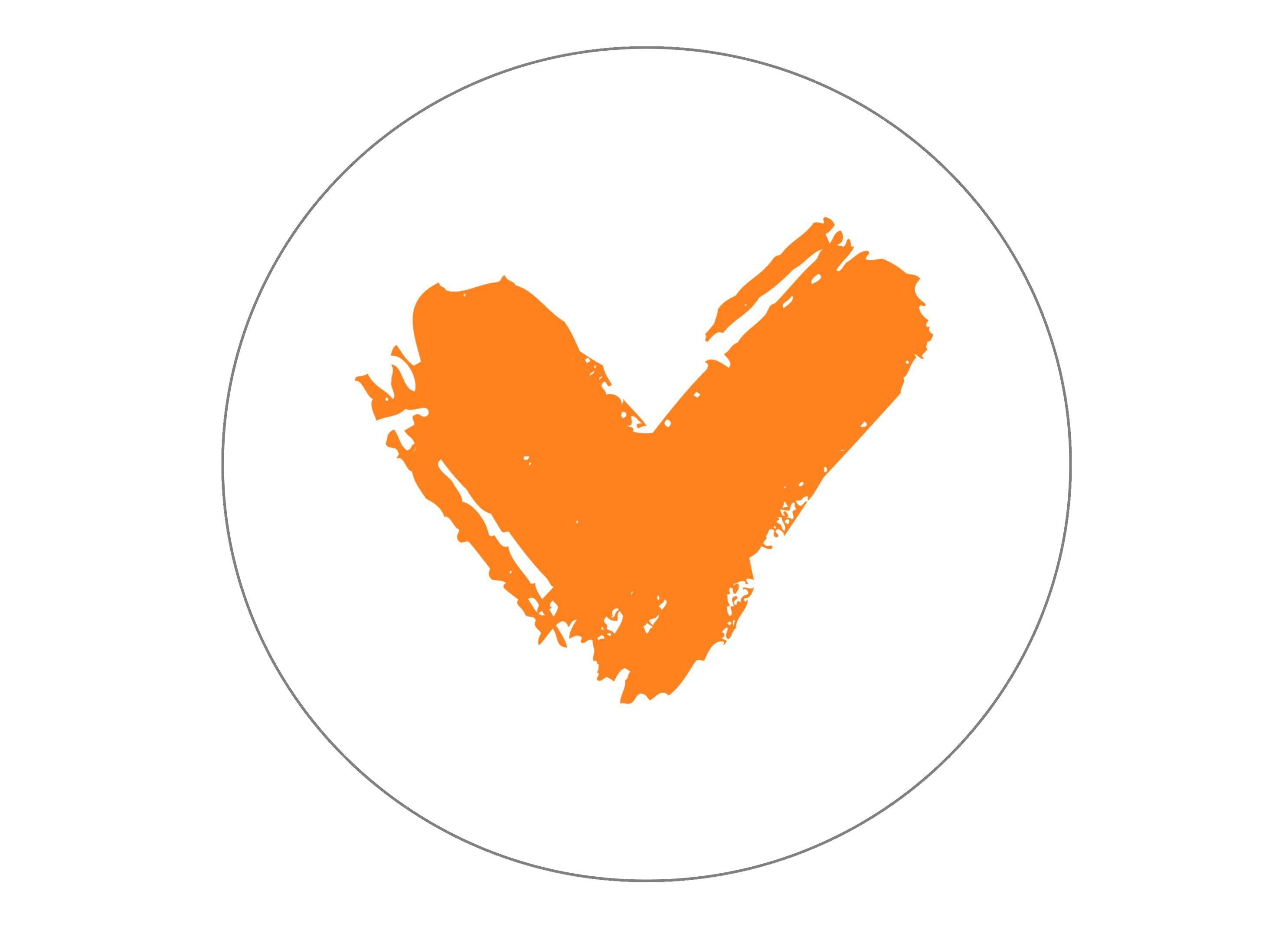 Large 7.5" cake topper with the Veganuary Orange icon