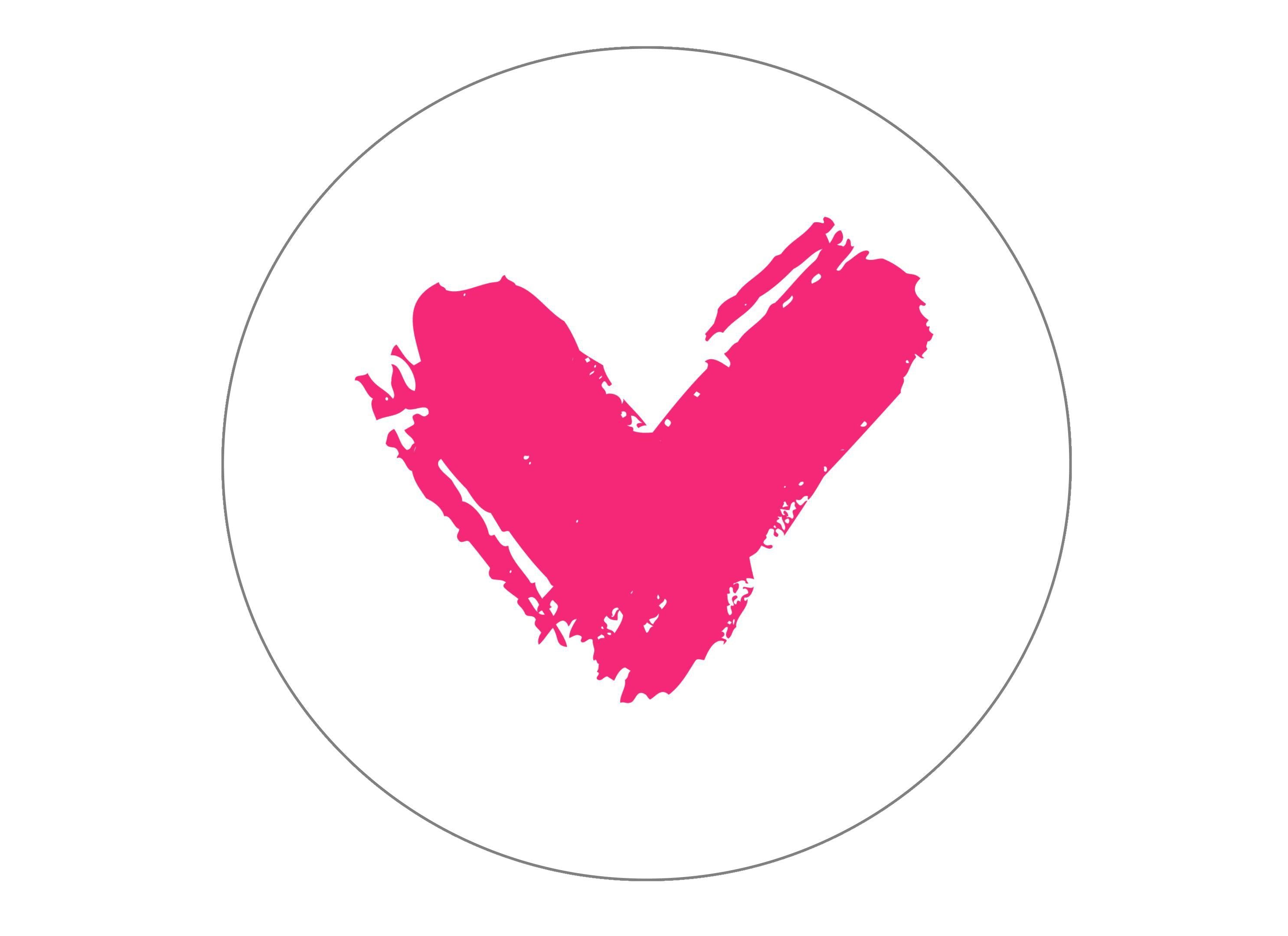 Large printed cake topper with the pink icon for Veganuary