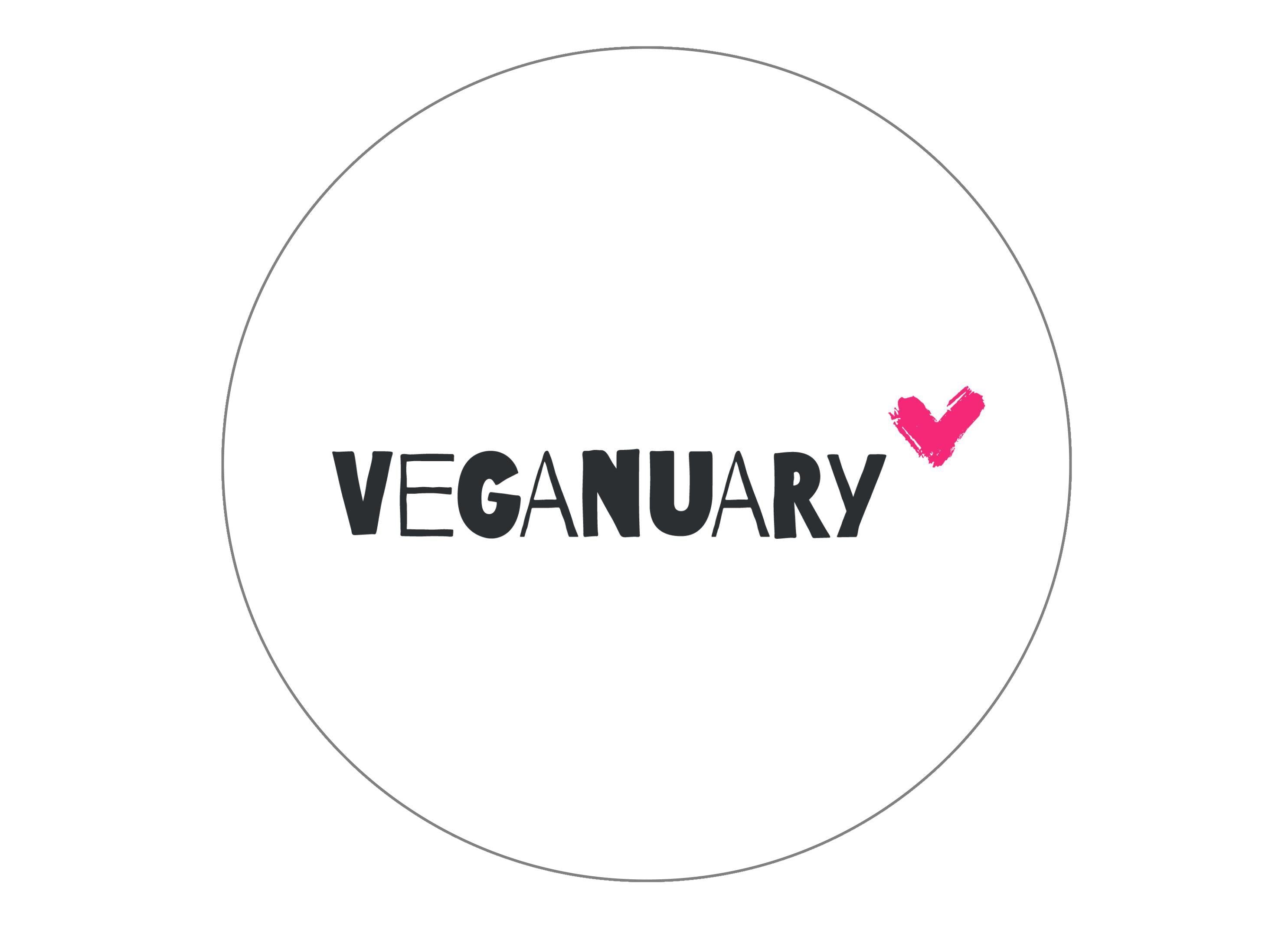 Large edible cake topper with the Veganuary Pink logo