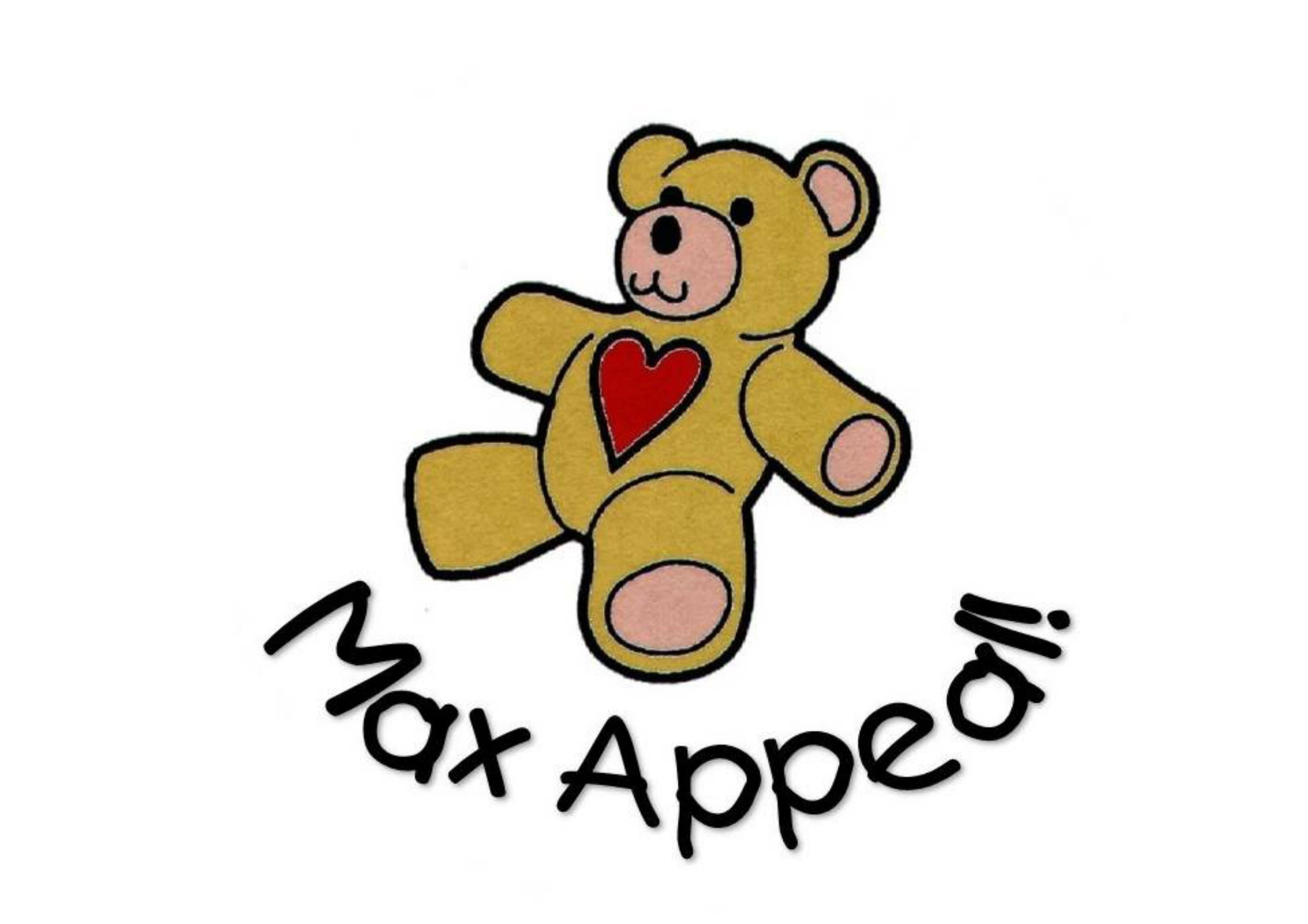 A4 printed cake topper with the Max Appeal teddy