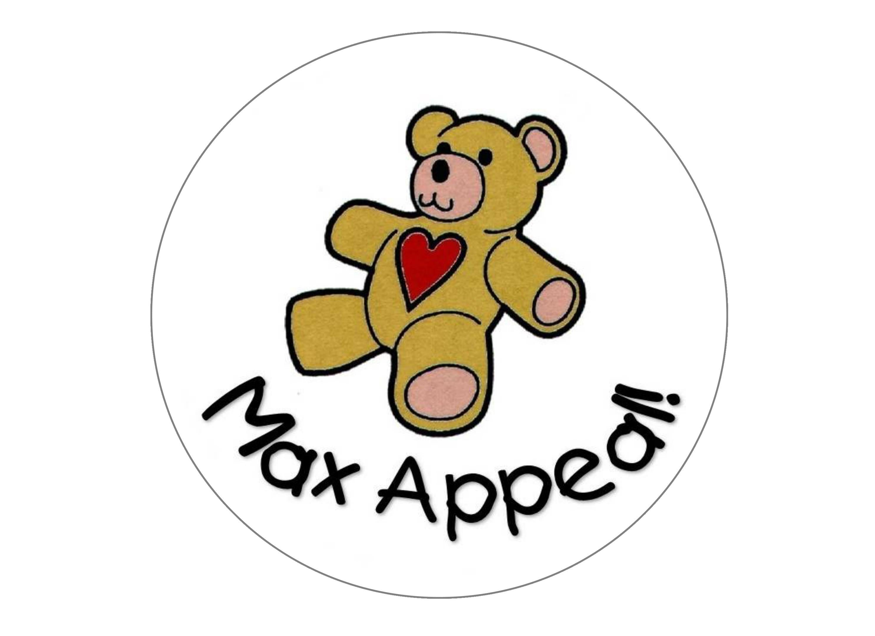 large cake topper with the Max Appeal teddy