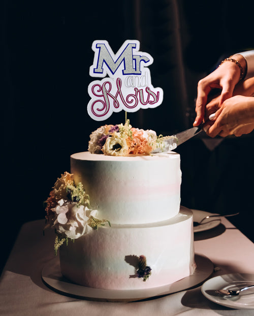 Mr & Mrs Cake Topper