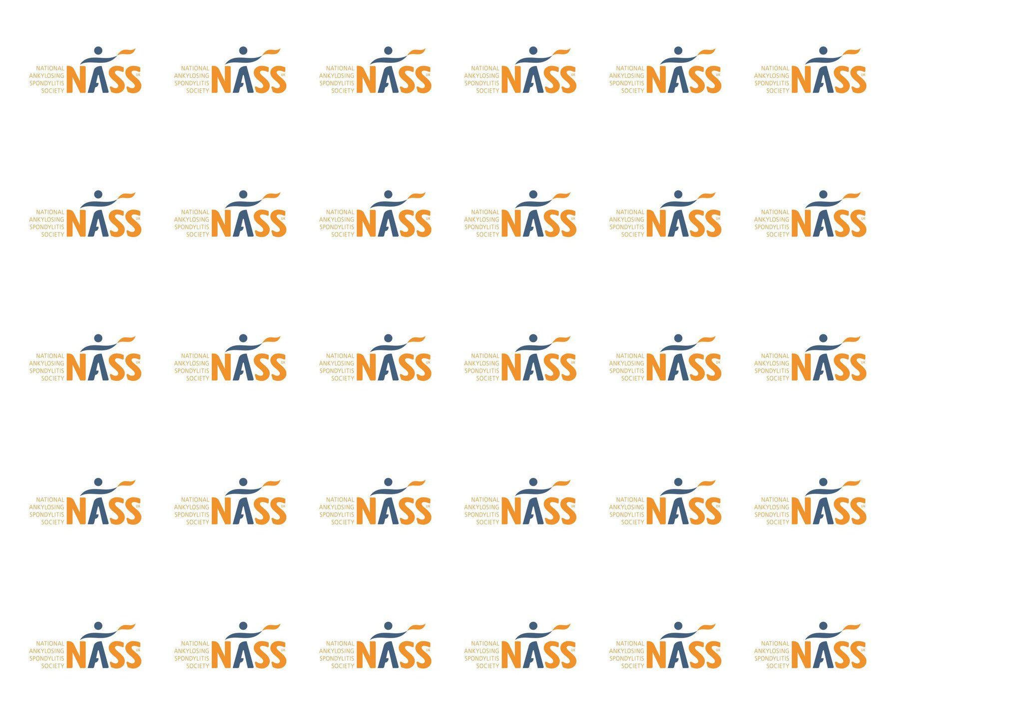 Edible cupcake toppers with the NASS logo