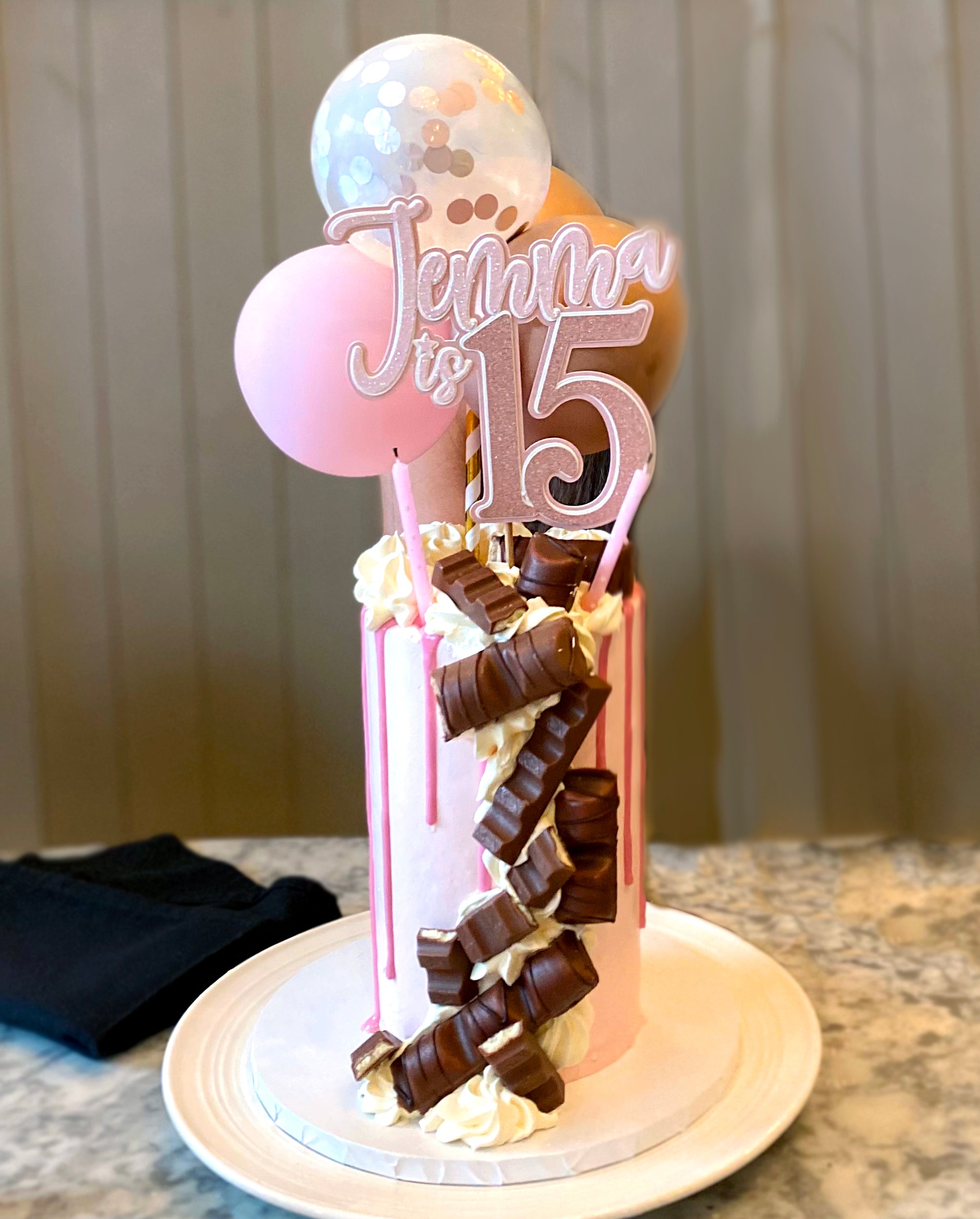 Personalised Name and Number Birthday Cake Topper - 3 layer