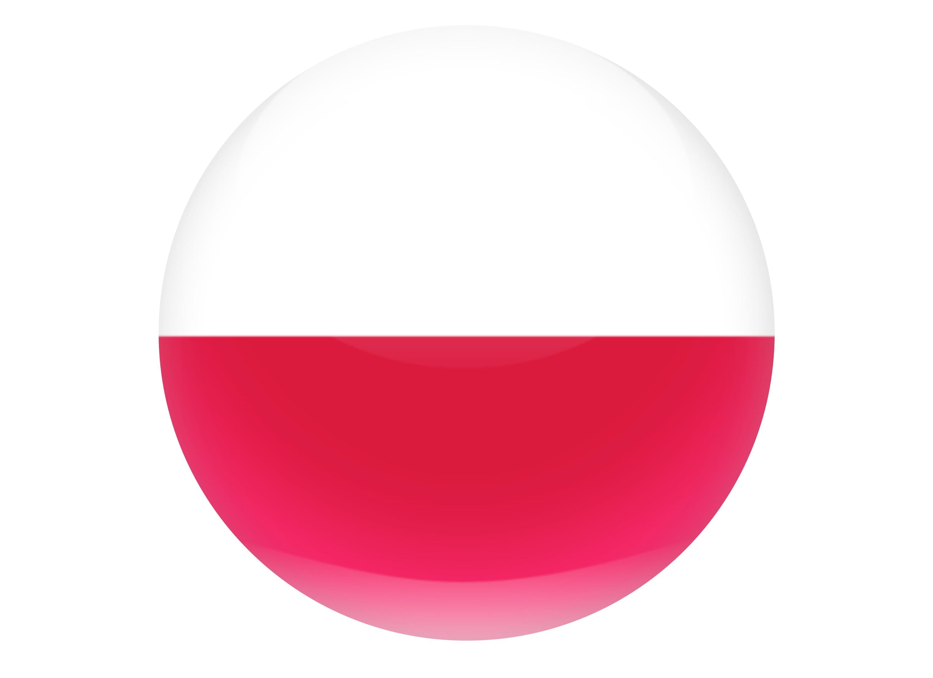 Large round cake topper with the flag of Poland
