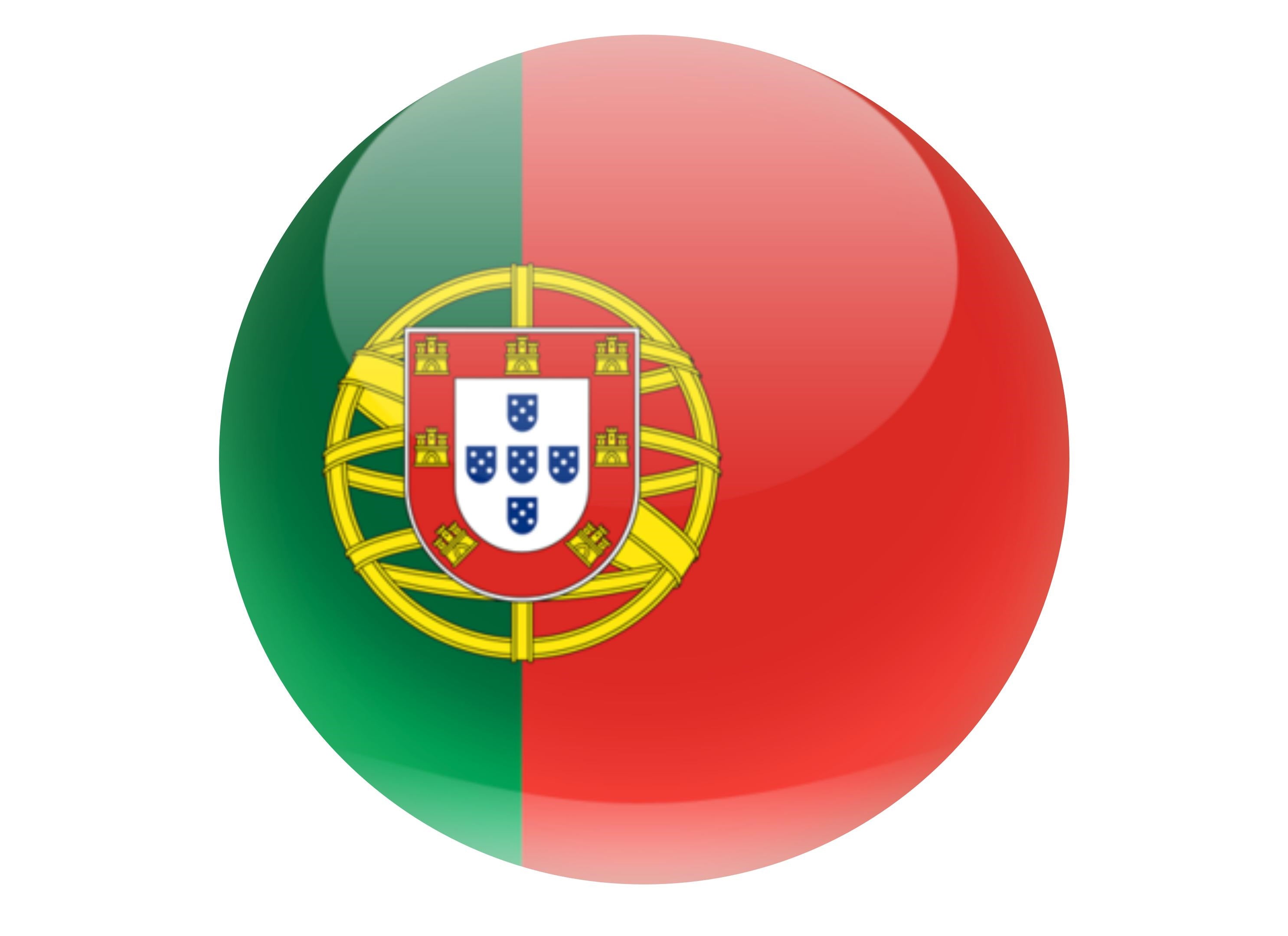 Large round Portugal Flag cake topper