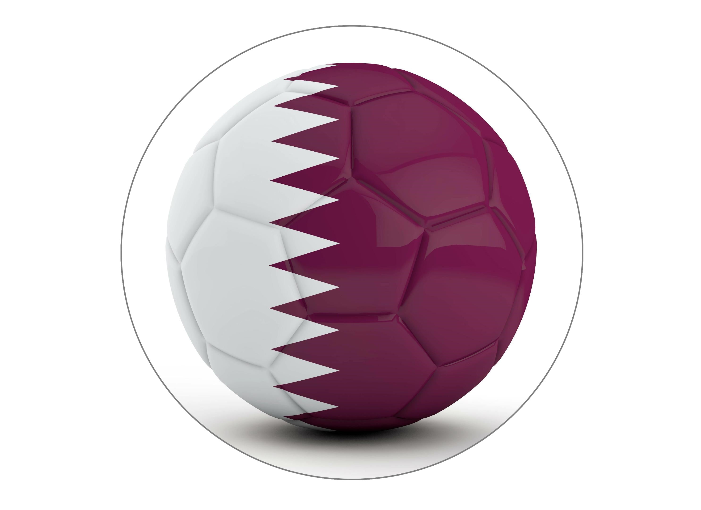 Qatar Flag Cake Topper for the world cup 2022