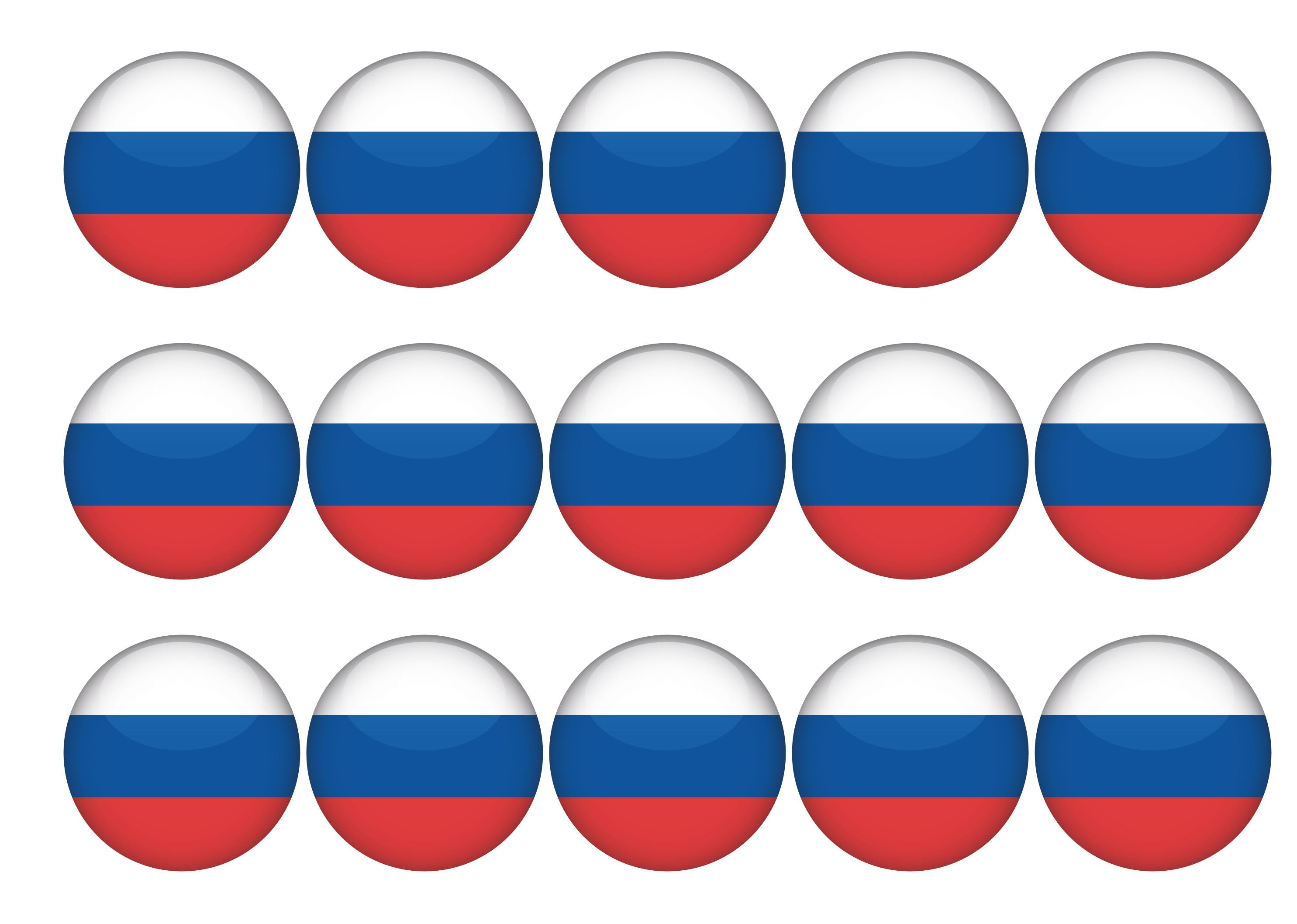 15 toppers with the Russian Flag