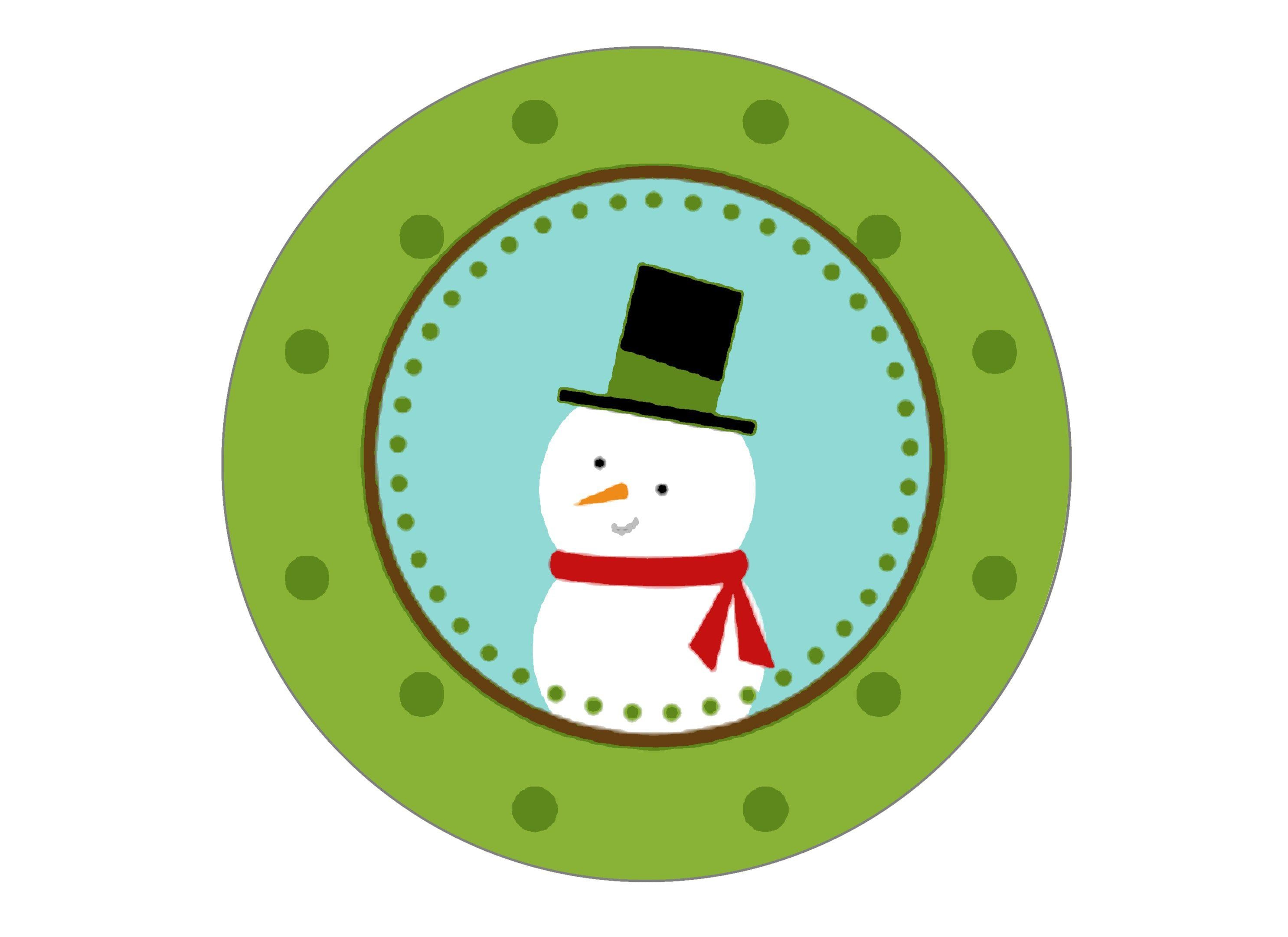Edible printed Christmas cake topper for 7.5" cake