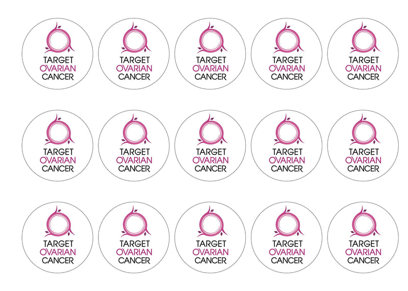 Edible cake toppers | Target Ovarian Cancer Logo | Edibilis