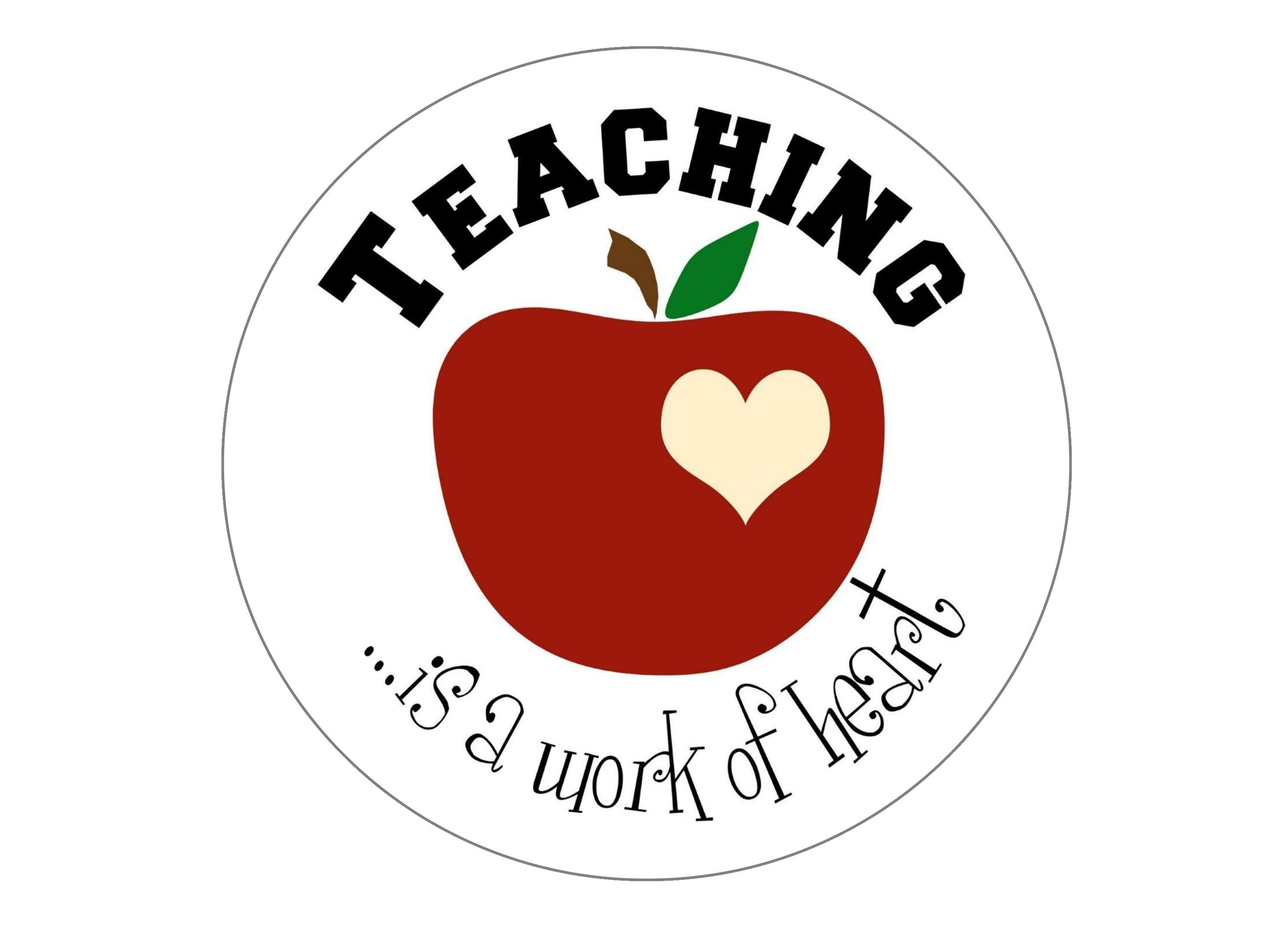 Large cake topper with images of an apple for teacher