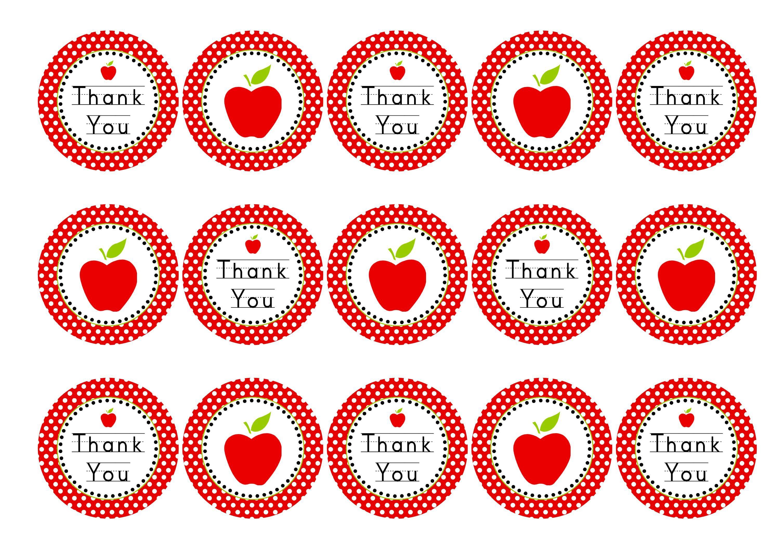 15 printed cupcake toppers to say thank you to your teacher