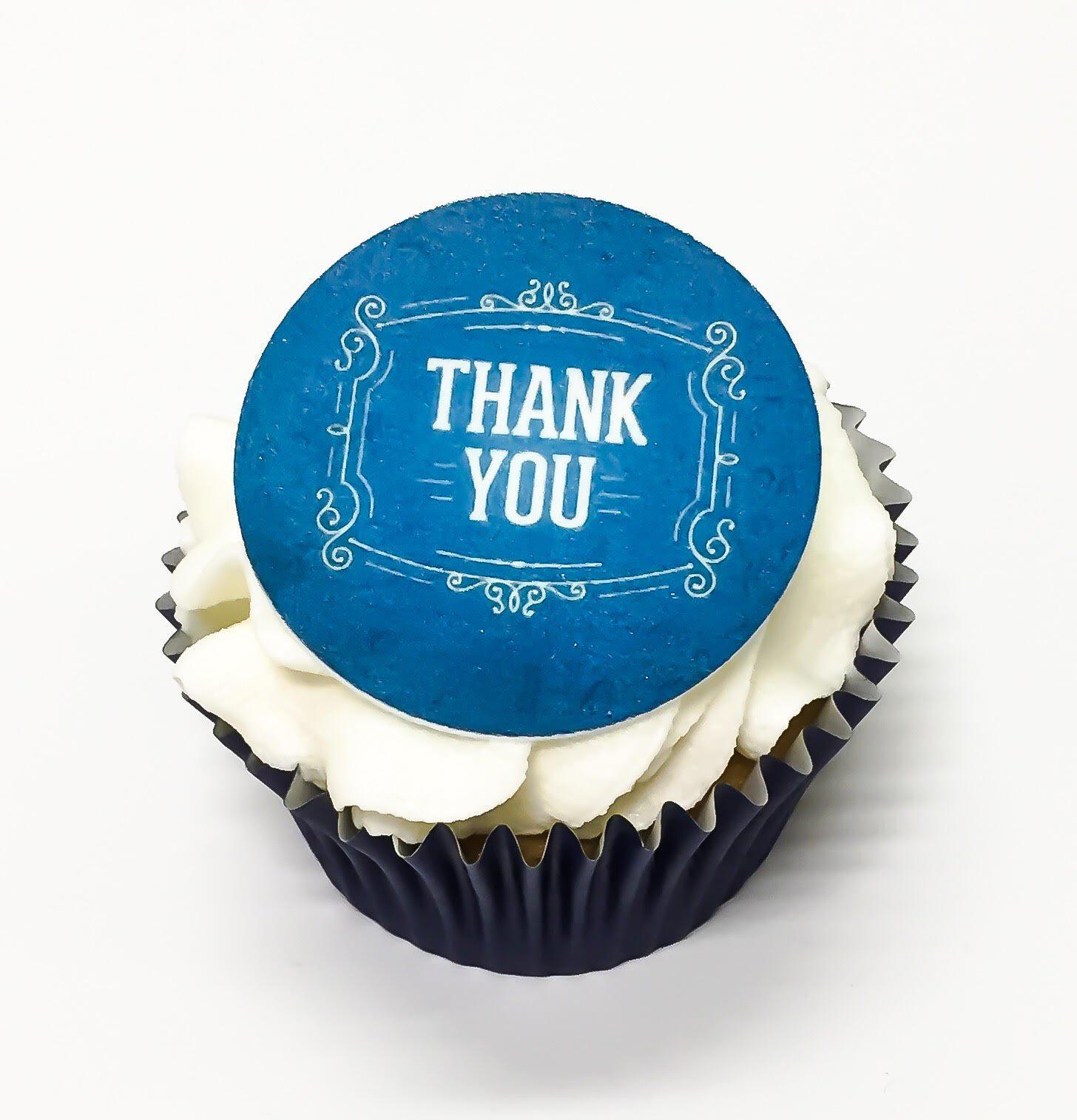 Thank you printed cupcake toppers and cake toppers