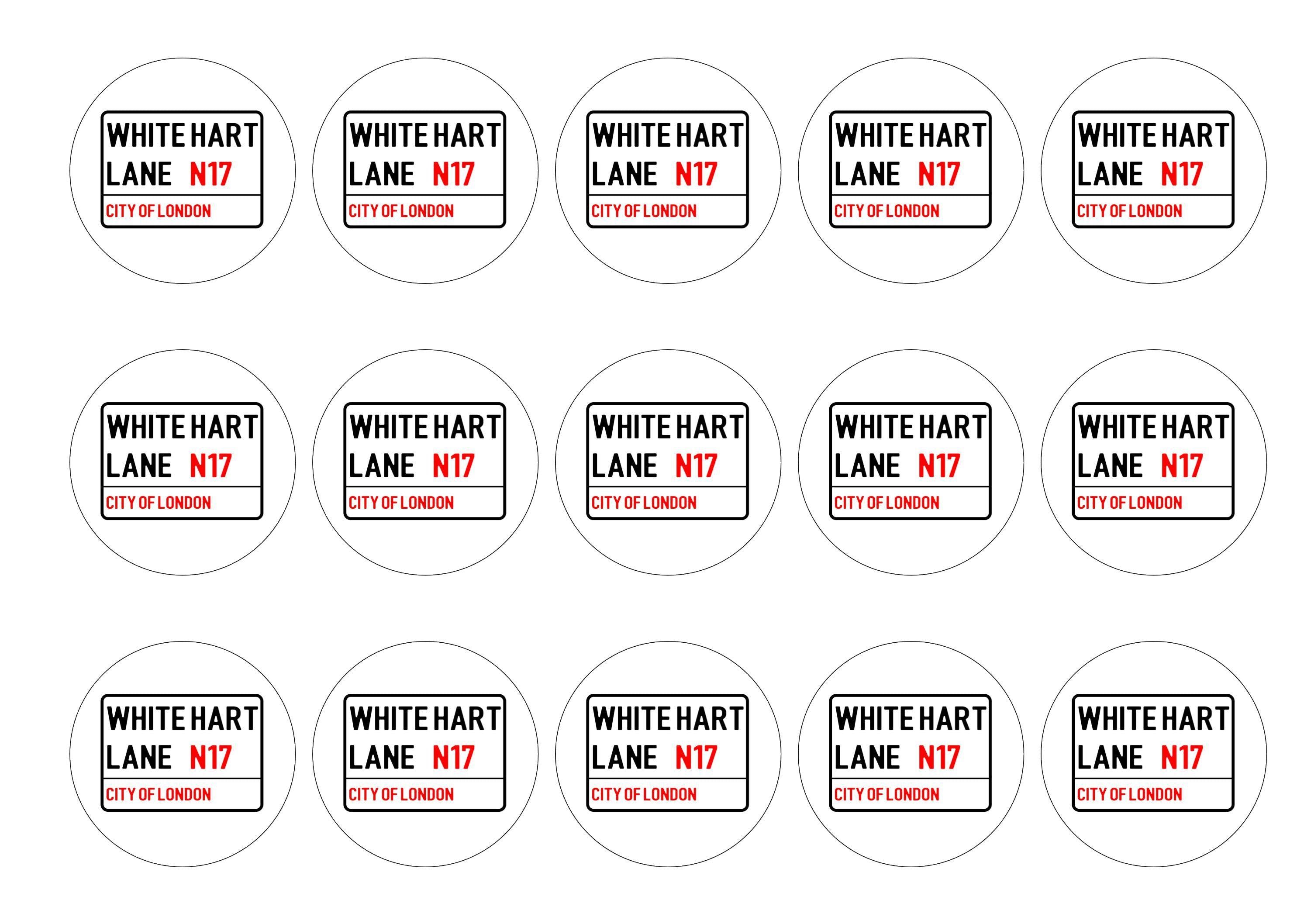 15 printed Spurs street sign cupcake toppers
