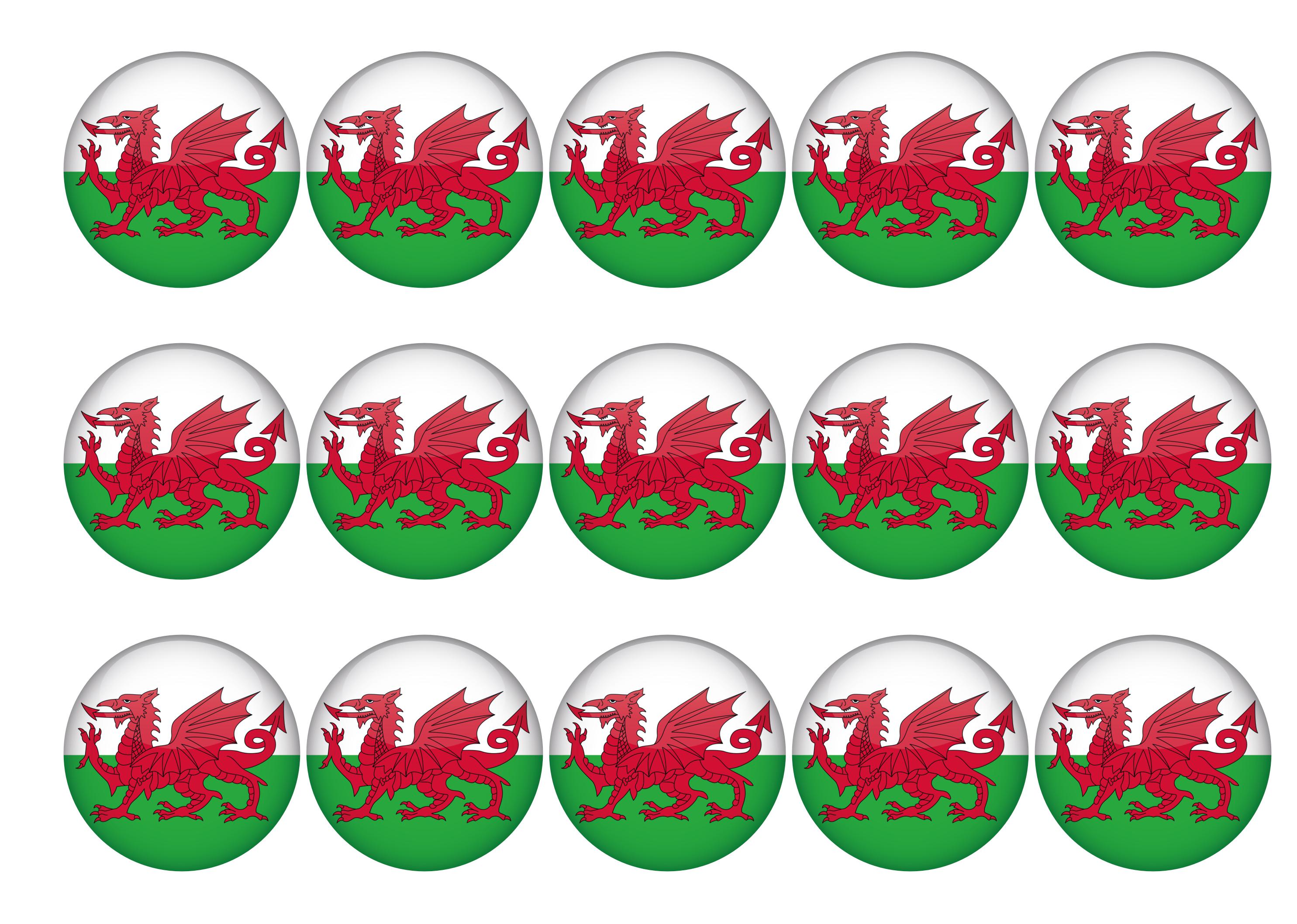 15 toppers with the Welsh flag