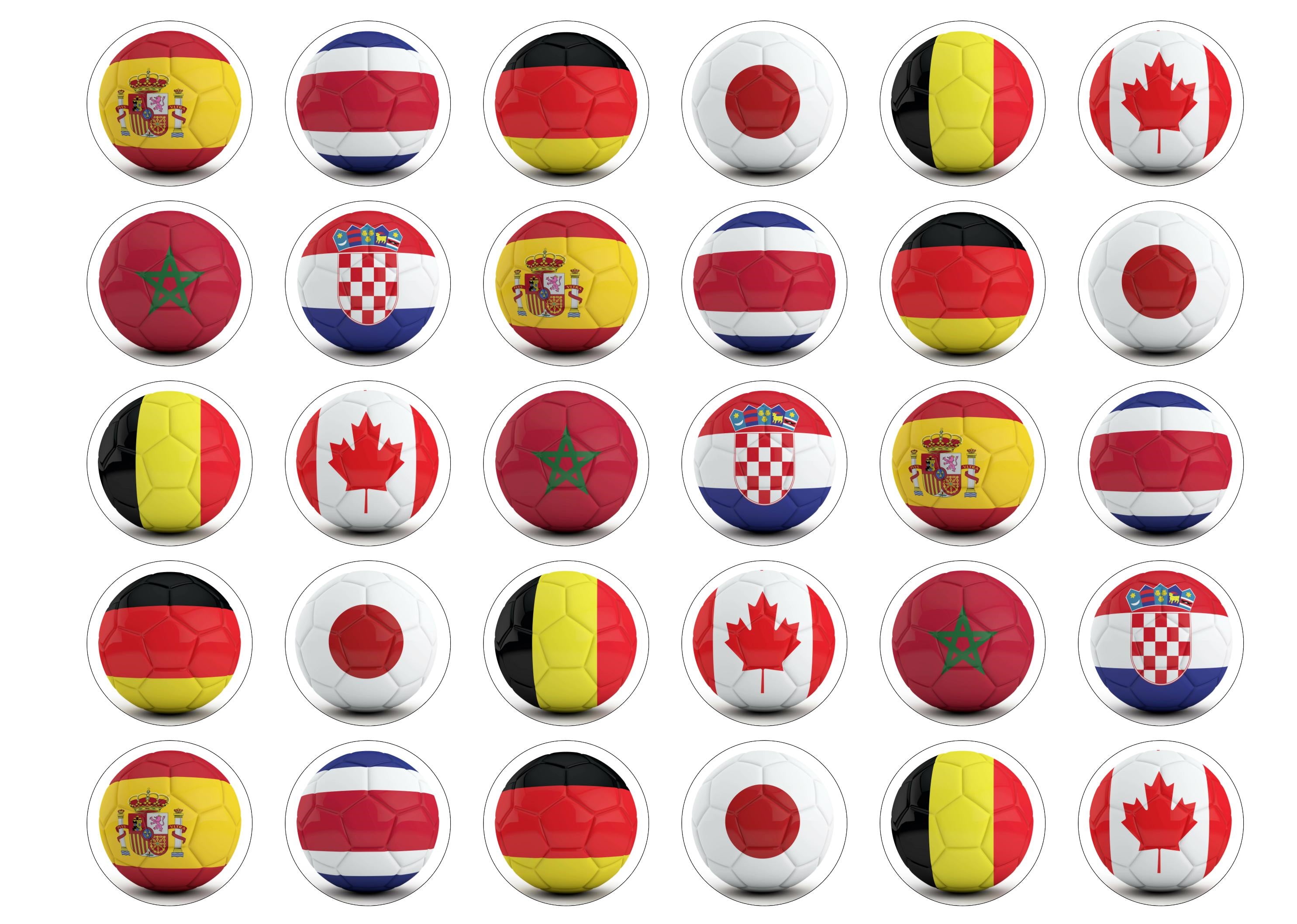 30 printed toppers for the World Cup 2022