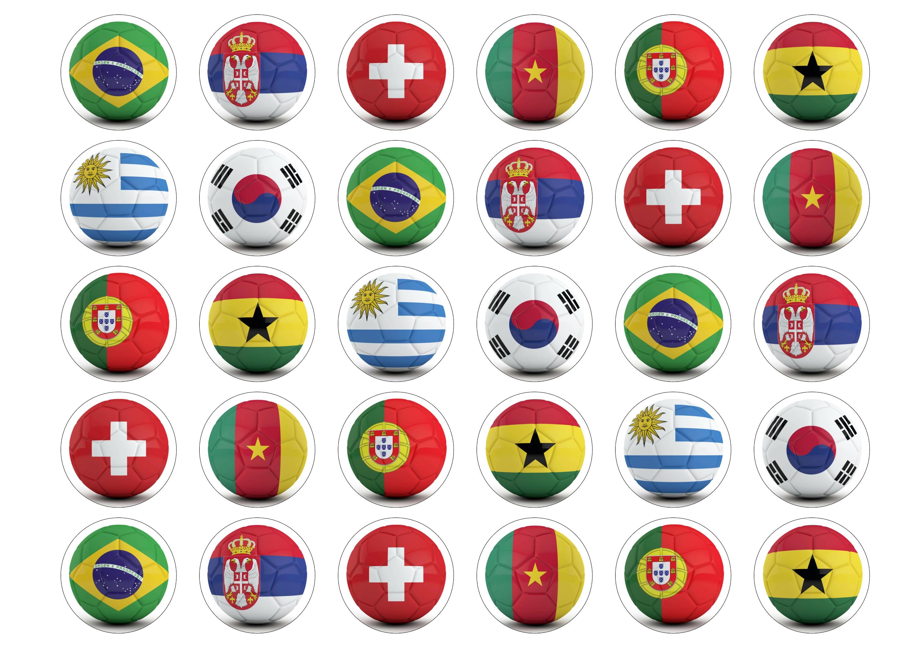 Printed World Cup Cake Toppers