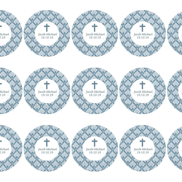 Edible cake toppers | Blue Cross Communion or Christening | Edibilis edible-cake-toppers-blue-cross-communion-or-christening-edibilis